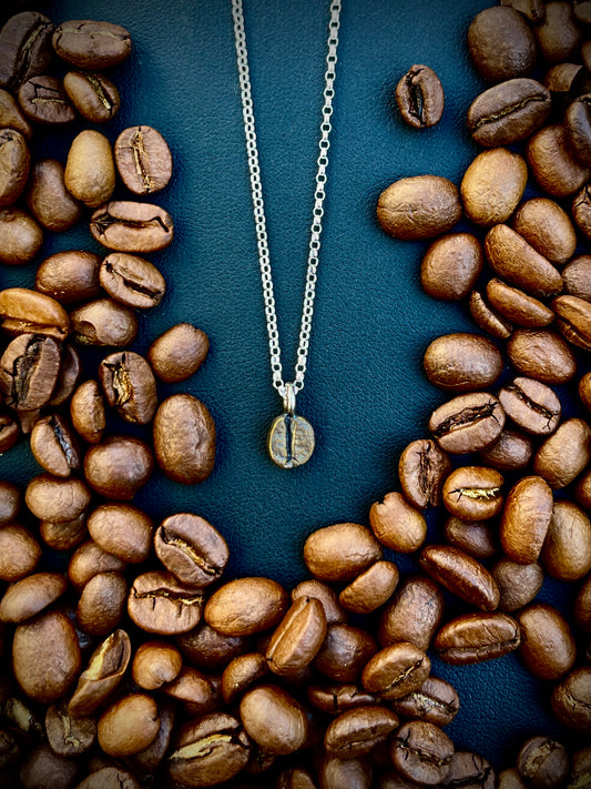 The Bronze Age: Coffee Beans! Mini Pendant Necklace