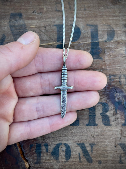 PRE-ORDER: Sterling Silver Dagger Pendant