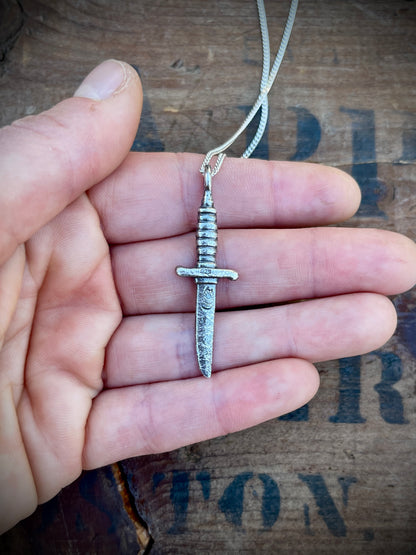 PRE-ORDER: Sterling Silver Dagger Pendant