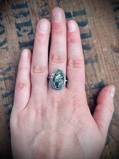 Peacock Turquoise Variscite Ring Size 9